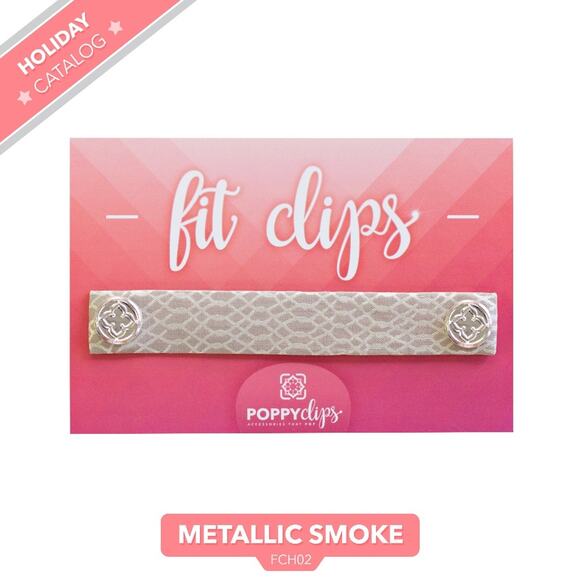 FitClips by PoppyClips - Metallic Smoke - Picture 1 of 5